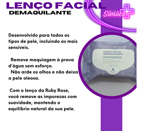 Lenço Demaquilante Umedecido De Limpeza Facial Ruby Skin