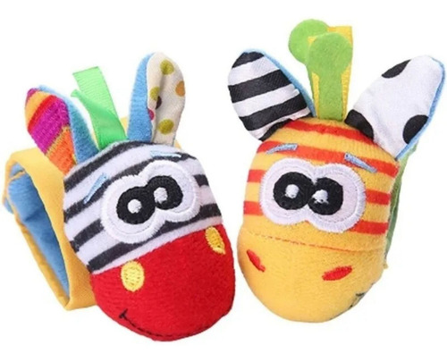 Imagem 4 de 6 de Kit Lamaze Bebê Meia E Pulseira Chocalho 4 Peças Sozzy