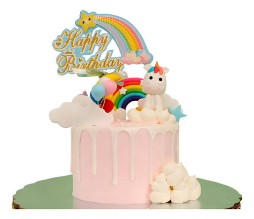 Deco Art /cake Topper Cumpleaños Infantil Evento/ 10 Set