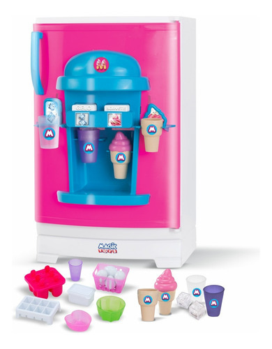 Geladeira Gelato Sem Freezer - Magic Toys 7062 Cor Pink