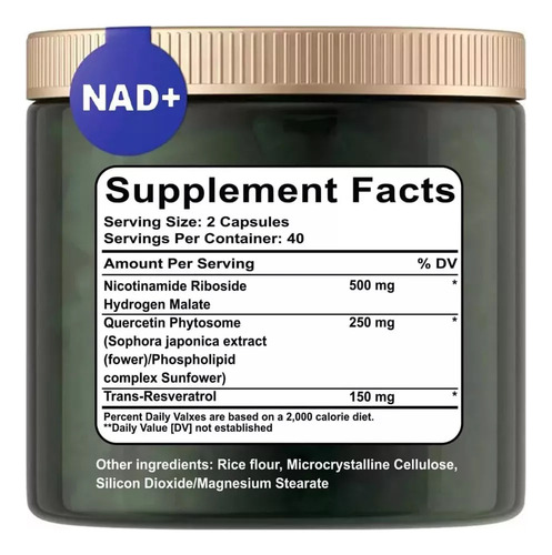 3 Uds Botella Verde 2024 De 900 Mg Que Contiene Nad+