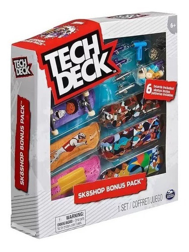 Imagen 3 de 3 de Tech Deck Sk8shop Pack 6 Skate Patineta Dedos Sharif Express