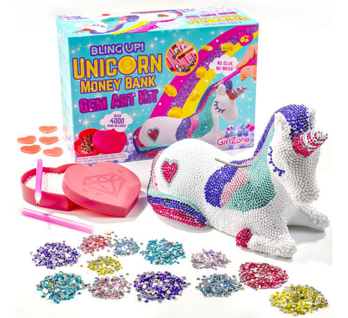 Girlzone Bling Up - Juego De Arte De Gemas De Unicornio Para