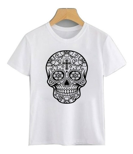 Polera Calavera Catrina Mexico Unisex Moda Camiseta Blanca