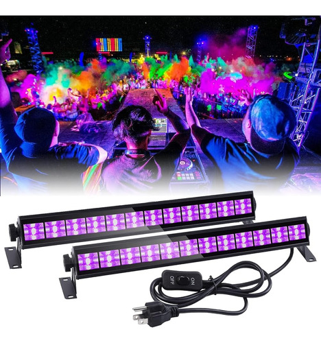 Luz Negra Litake Para Glow Party, 36w 12 Leds Uv Blacklight 