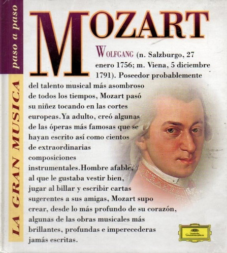 Mozart La Musica Paso A Paso Cd Deusche Grammophon Y Libro