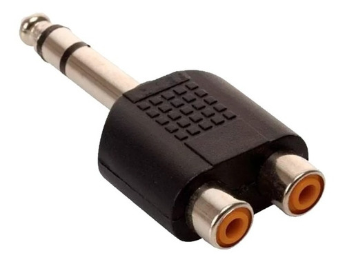 Adaptador De Plug 6.3 Mm Macho A 2 Jacks Rca Hembra, Estéreo