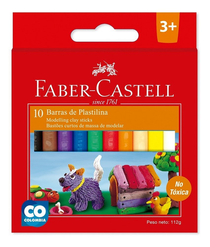 Plastilina Faber Castell Barra X 10 Uds 