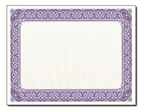 Blanco Púrpura De La Frontera Del Papel Del Certificado - 10