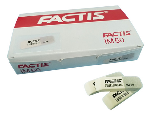Goma Factis Im-60 Doble Uso Escolar Caja X 60 Unidades