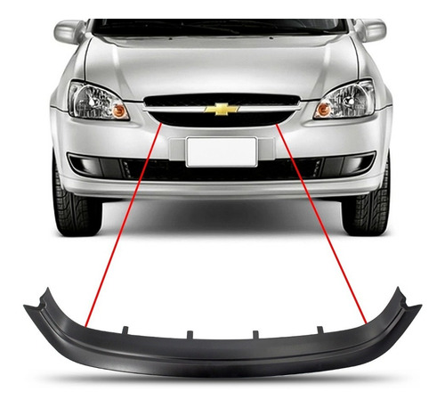 Moldura Grade Corsa Classic 2009 2010 Dianteira Inferior