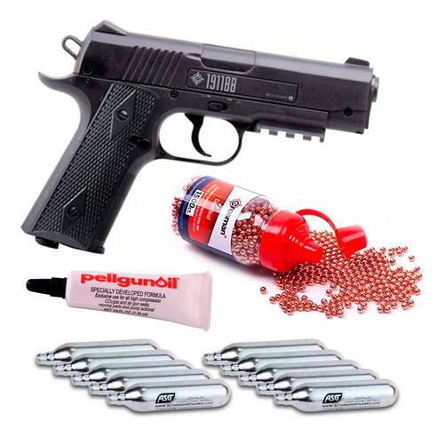 Pistola Crosman Semiautomatica + Co2 + Balines + Aceite