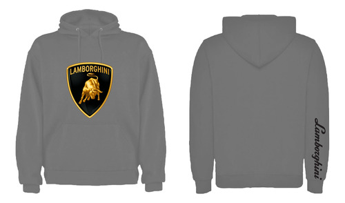 Sudadera Canguro De Lamborghini Color Gris