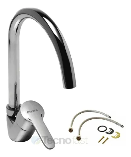 Griferia Cocina Monocomando Piazza Emblem Metal
