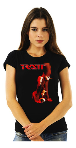 Polera Mujer Ratt Album Ratones Metal Impresión Directa