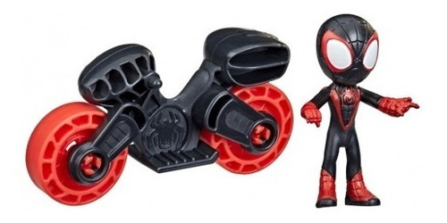 Boneco Marvel Amazing Friends Miles Morales Com Moto Hasbro