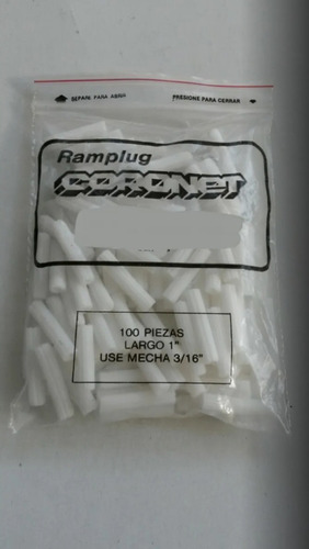 Ramplug Plastico Blanco 3/16 
