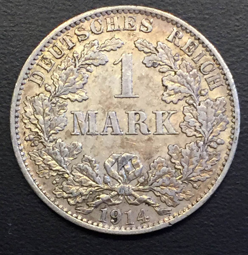Ale271 Moneda Alemania Imperio 1 Mark 1914 A Xf+ Plata Ayff