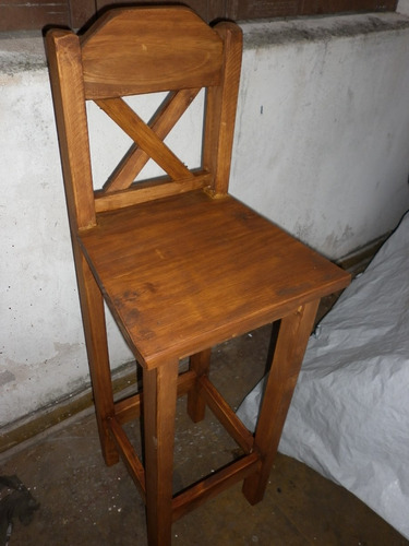 Taburete Banquetas Banco Butaca Con Respald Madera Barra Bar