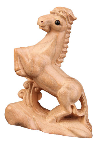 Fa 2 Estatua De Caballo De Madera Tallada A Mano, Estatua De