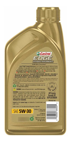 Aceite De Motor Totalmente Sintético Castrol Edge 5w-30 1qt