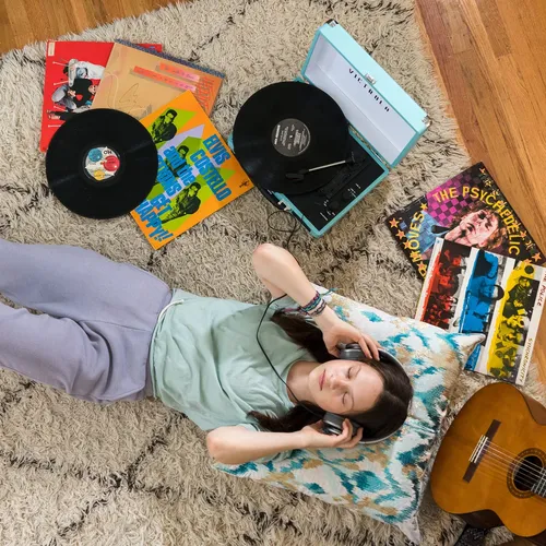 Tocadiscos Victrola, Portátil, Con Forma De Maletín, 3 Nivel
