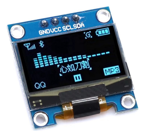 Display Oled 128x64 0.96 I2c Gráfico Arduino Azul