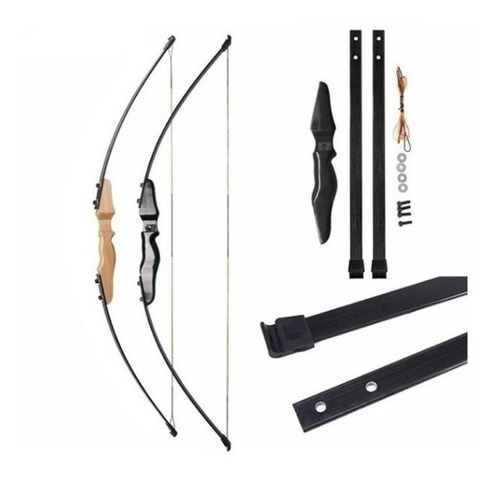 Arco Recurvo 20-40 Lbs Mas Set De Seis Flechas