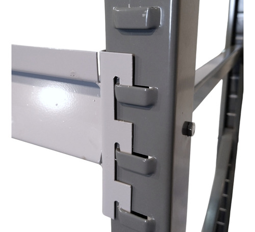 Rack De Carga Metálico 200x200x60cm 2 Niveles 300kg C/u #2 Gris