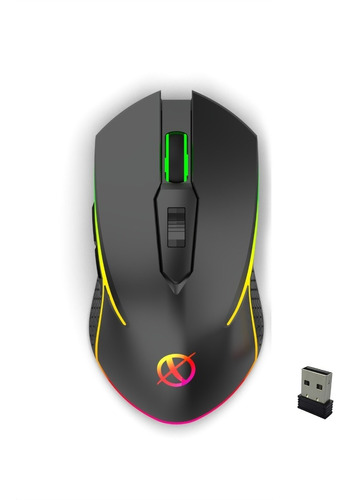 Mouse Xinua M7 Recargable Inalambrico Luz Rgb 6 Botones Usb