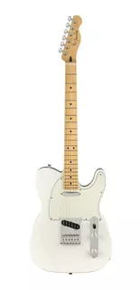 Guitarra elétrica Fender Player Telecaster de amieiro polar white brilhante com diapasão de bordo