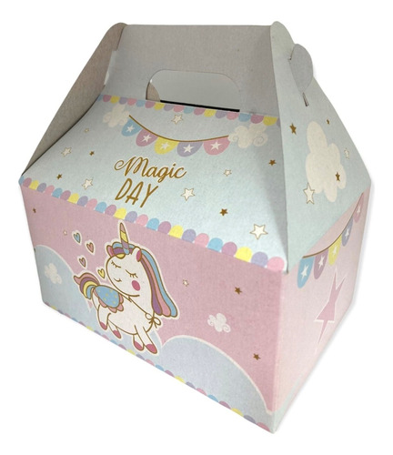 Maletita Unicornio X 6 Caja Golosinera Cotillon Infantil