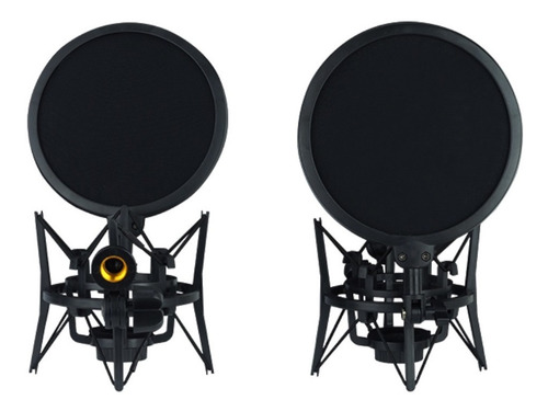 Imagen 2 de 10 de Shockmount Grande Con Antipop Para Microfono Condenser