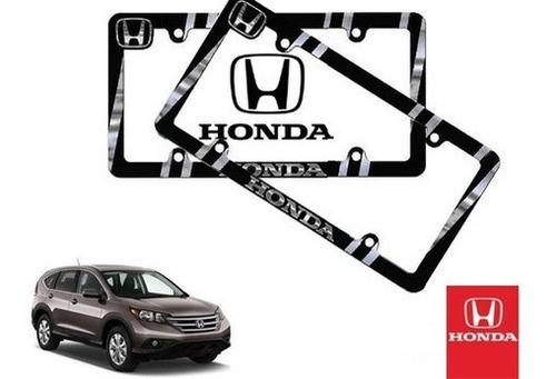 Par Porta Placas Honda Cr-v 2.4 2012 A 2016 Original