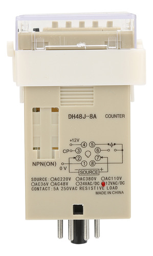 Contador Digital O111rom Dh48j-8a Lcd Eletrônico De 8 Pinos