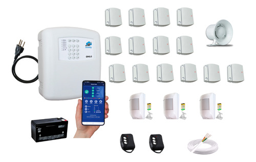 Kit Central De Alarme Wifi App Pro B14 3ivp Sem Fio Config