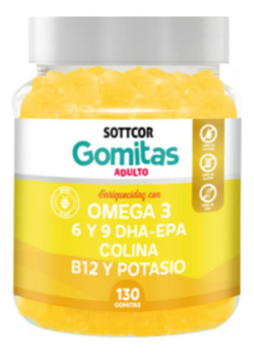 Pack 3 Omega 3, 6 Y 9 Dha-epa Gomitas Sottcor X 130 Unid