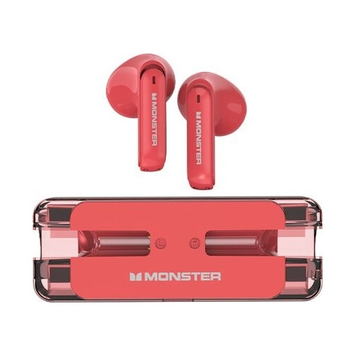 Audifonos Gamer Inalámbricos Monster Xkt08 Bluetooth  Rojos