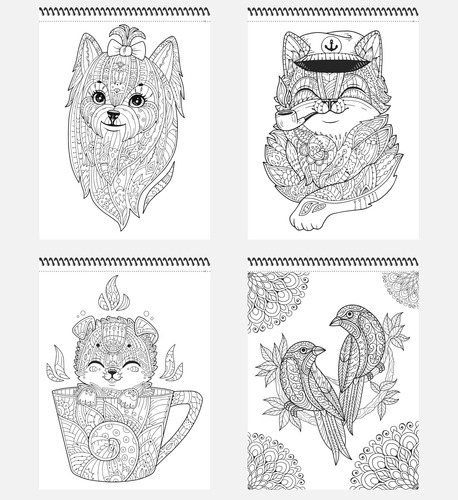 Libro Para Colorear Mándalas D Mascotas (colección Animales)
