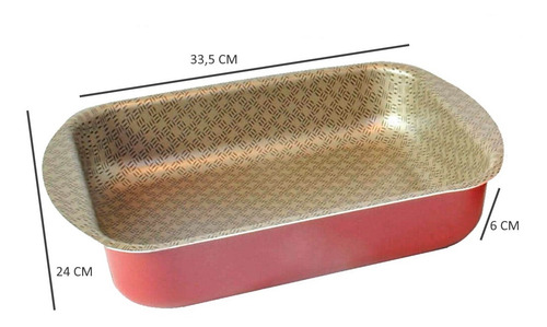 Imagen 2 de 9 de Asadera Profunda Bandeja Antiadherente Teflon Para Horno