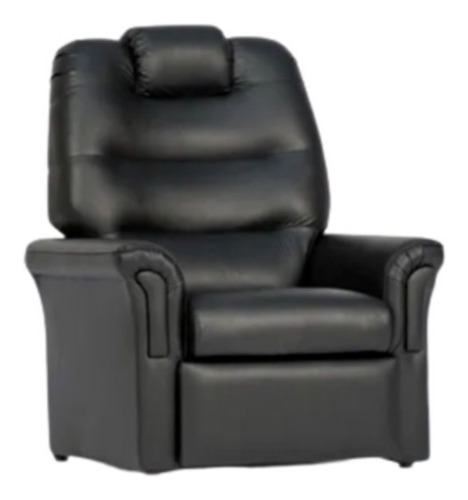 Sillon 1 Cuerpo Reclinable Poltrona Diva Color Negro 