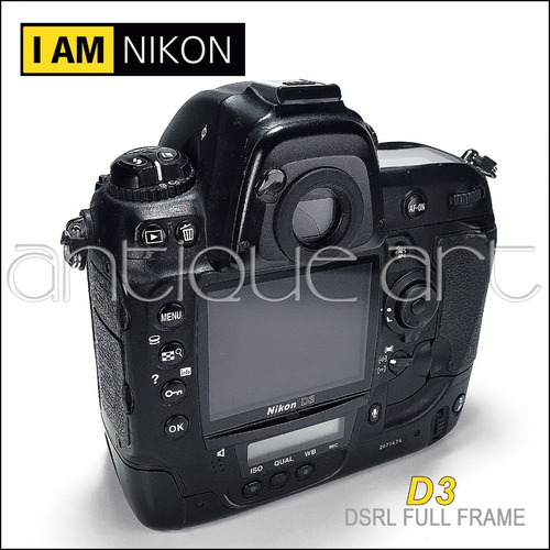 A64 Nikon Camera D3 Fx Full Frame Battery Charger Card Cf (Usado)