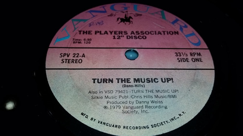 Players Association Turn The Music Up Vinilo Maxi Usa 1979