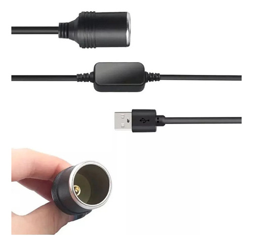A Adaptador De 5 V A 12 V For Encendedor De Coche, Macho A