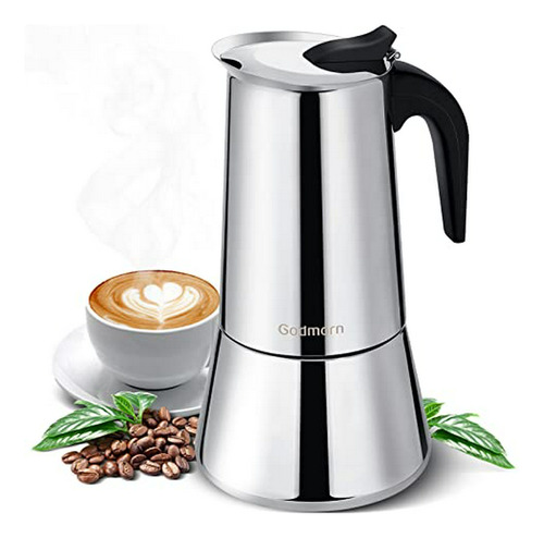 Cafetera Moka Godmorn 600ml Compatible Con Cocinas De Inducc