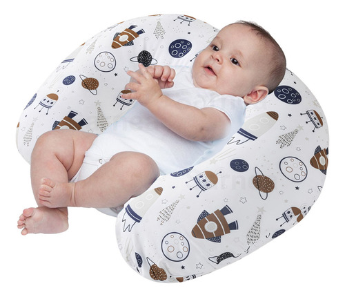 Almohada Embarazo Y Lactancia En U Cojín Maternidad Amamanta Color White-around The Universe