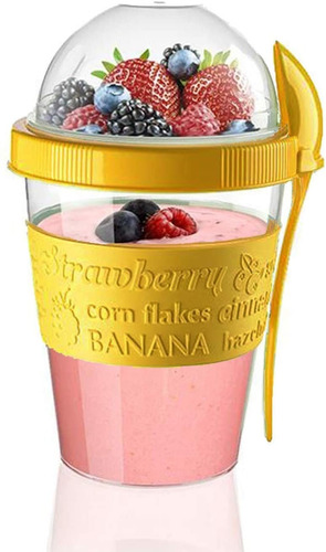 Vaso Porta Yogurth Y Cereal Formato 500ml Titiz 