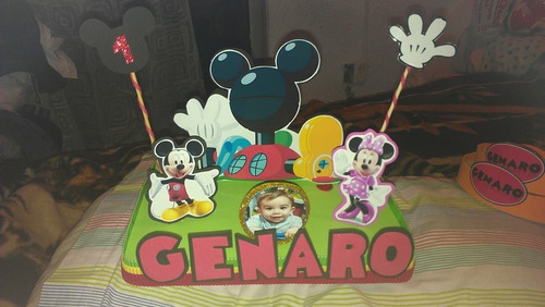 Centros De Torta Cumpleaños Mickey Patrulla Canina Minnie