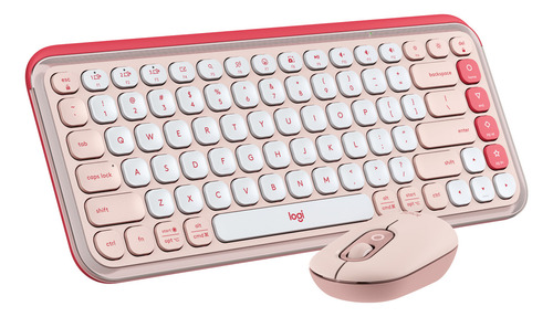 Kit Teclado Y Mouse Pop Icon Logitech Bt Inalambrico Español