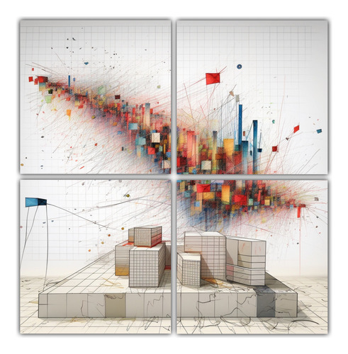 120x120cm Cuadros Impresos De Datos En 3d - Decocuadros